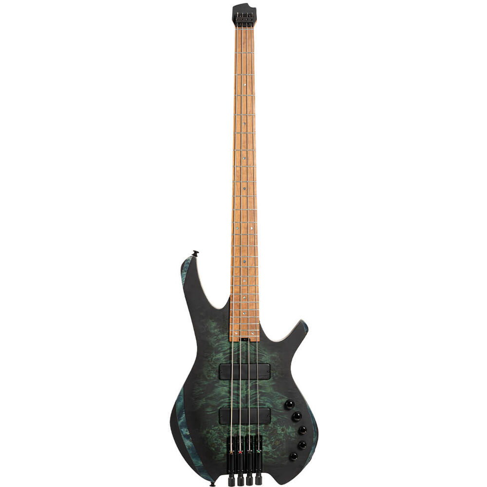 Cort Space 4 Bajo Eléctrico Headless 4 Cuerdas Star Dust Green, Mástil de 7 Piezas, Past
