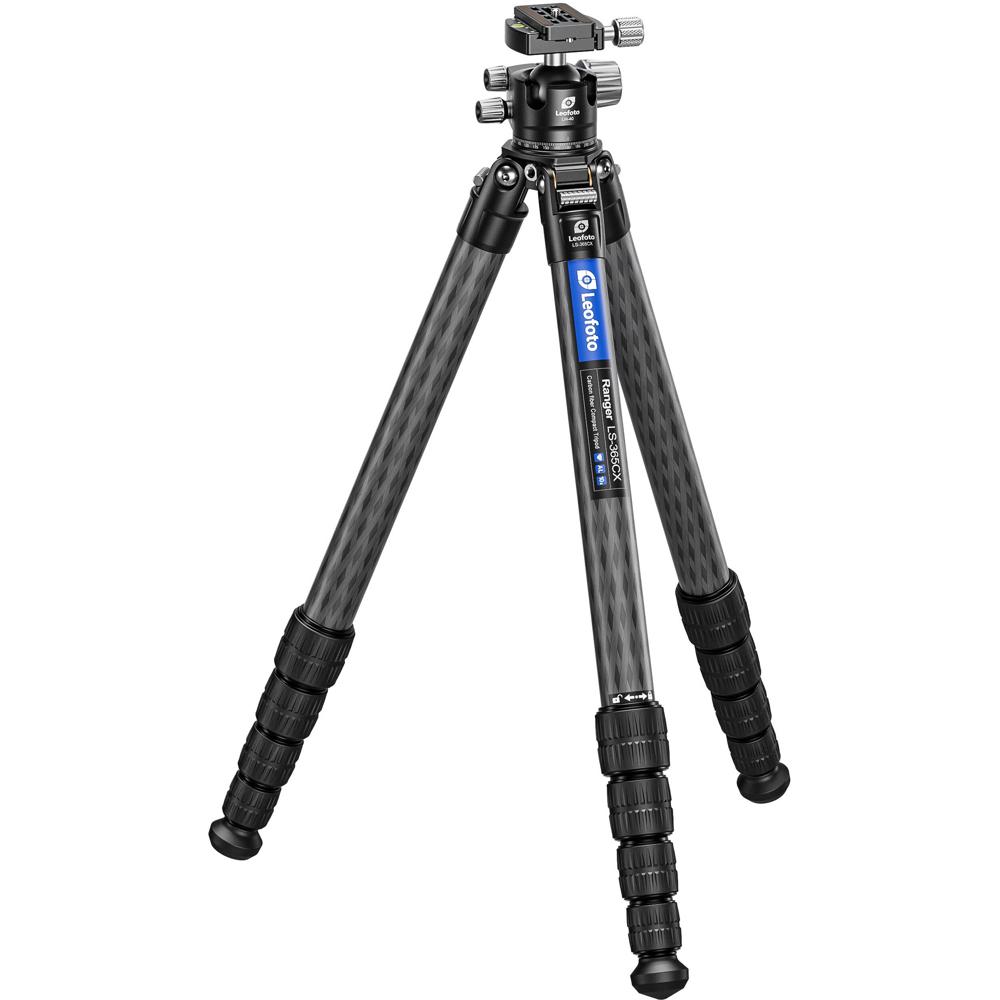 Leofoto Tripode de Carbono LS-365CX con Cabezal de Bola LH-40, Capacidad de Carga 44 lb, A