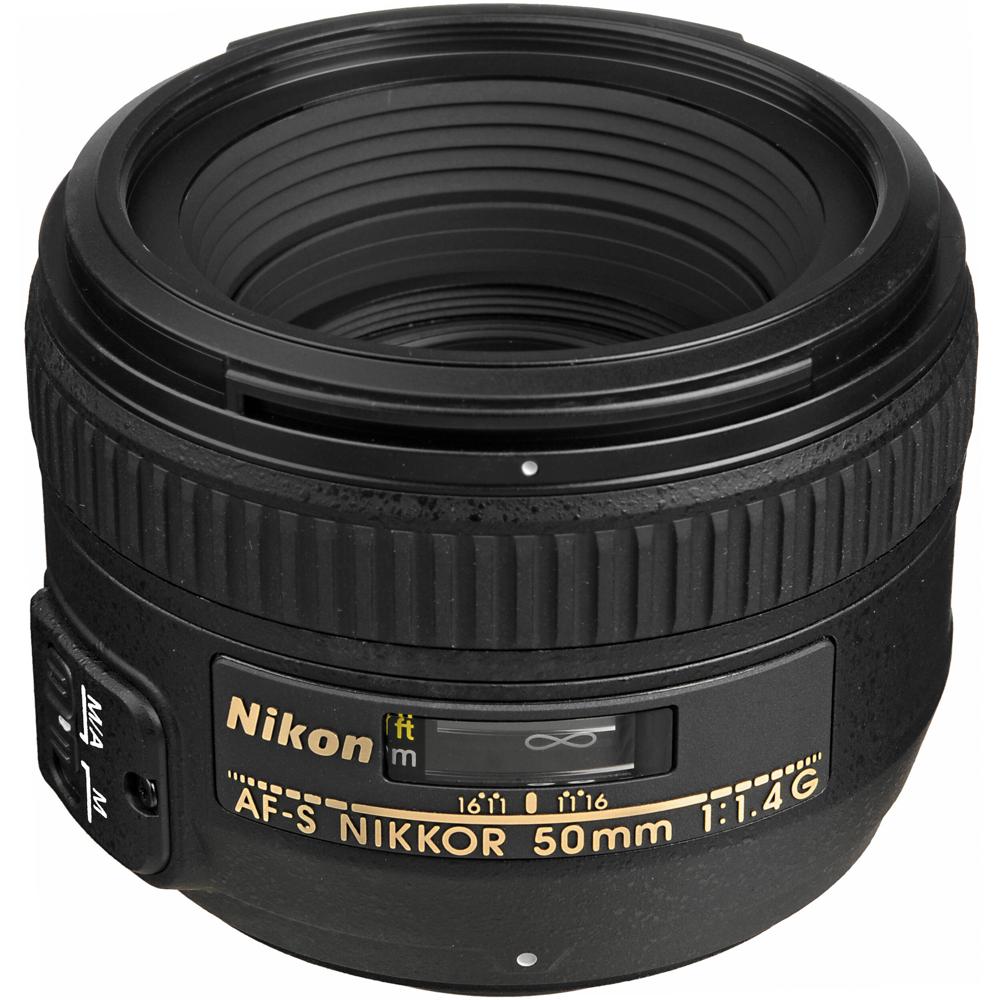 Nikon AF-S NIKKOR 50mm f/1.4G Lente F-Mount FX, Abertura f/1.4 a f/16, Motor de Onda Silen