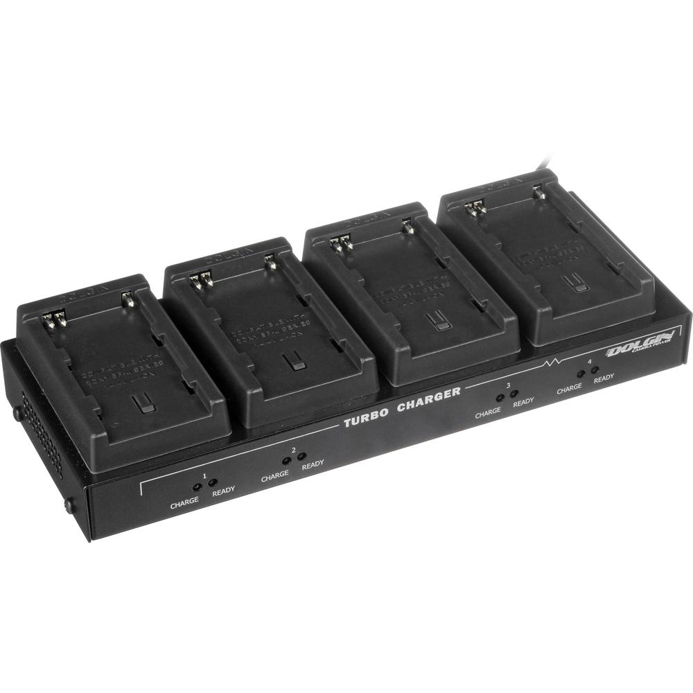 Dolgin Engineering TC40 Cargador de Baterías Cuádruple para Sony BP-U30, BP-U60, BP-U90