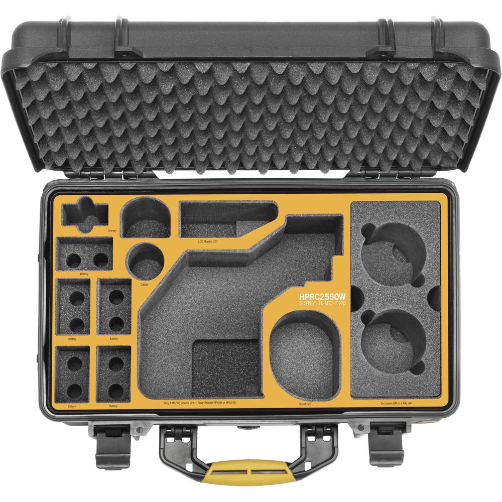HPRC 2550W Funda Dura con Ruedas para Cámara Sony FX6 - Impermeable IP67, Espuma Personal