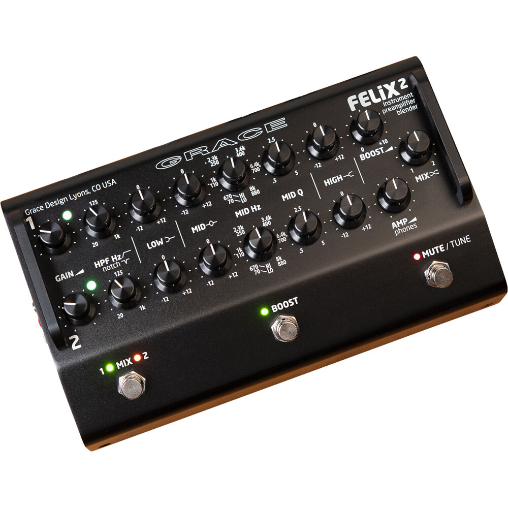 Grace Design FELiX2 Preamp y EQ Dual-Channel con Control de Mezcla, Diseño Robusto en Col