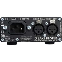 Lake People G103-P MKII Amplificador de Auriculares 2 Canales - Soporta Auriculares de 8 a