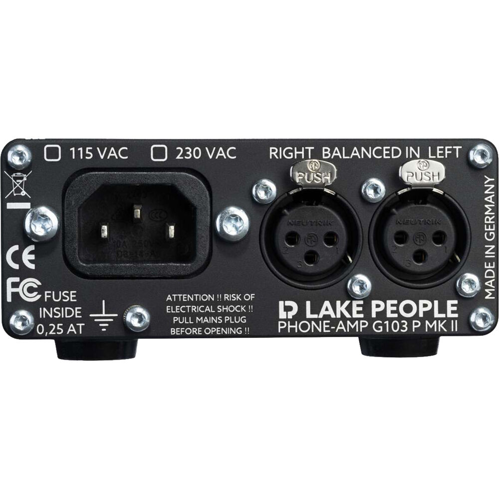 Lake People G103-P MKII Amplificador de Auriculares 2 Canales - Soporta Auriculares de 8 a