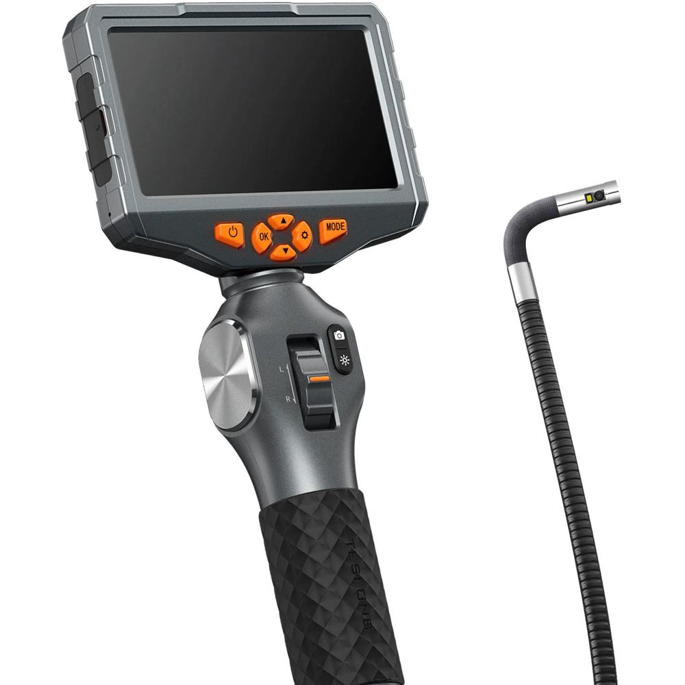 Teslong Cámara de Inspección Articulada de Doble Lente TD500 con Pantalla de 5"" y Resolu