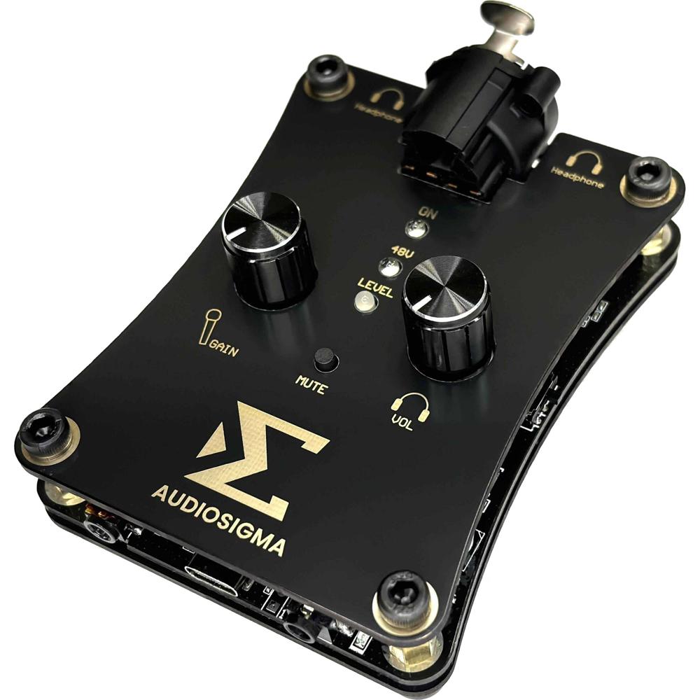 Audiosigma MikeHero DSP Interfaz de Audio Portátil para Voiceovers con 48V Phantom Power
