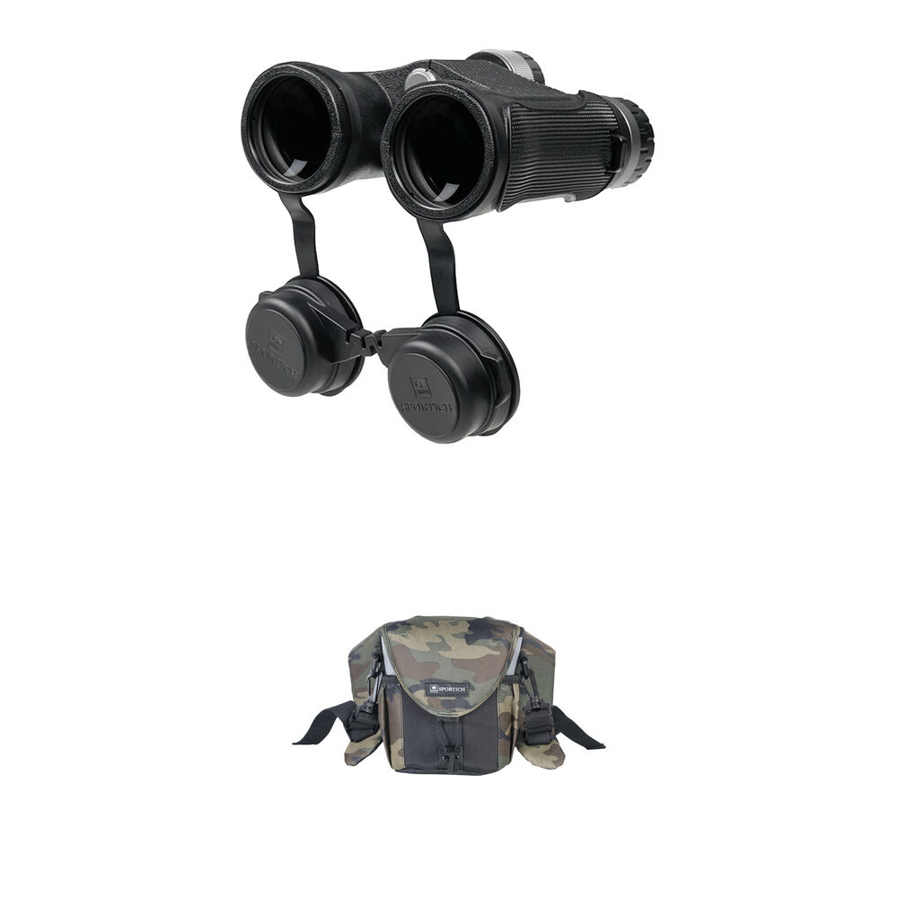 Sportich 10x42 Binoculares Beyond con Kit de Mochila (Negro) - Cristales de Dispersión Ex