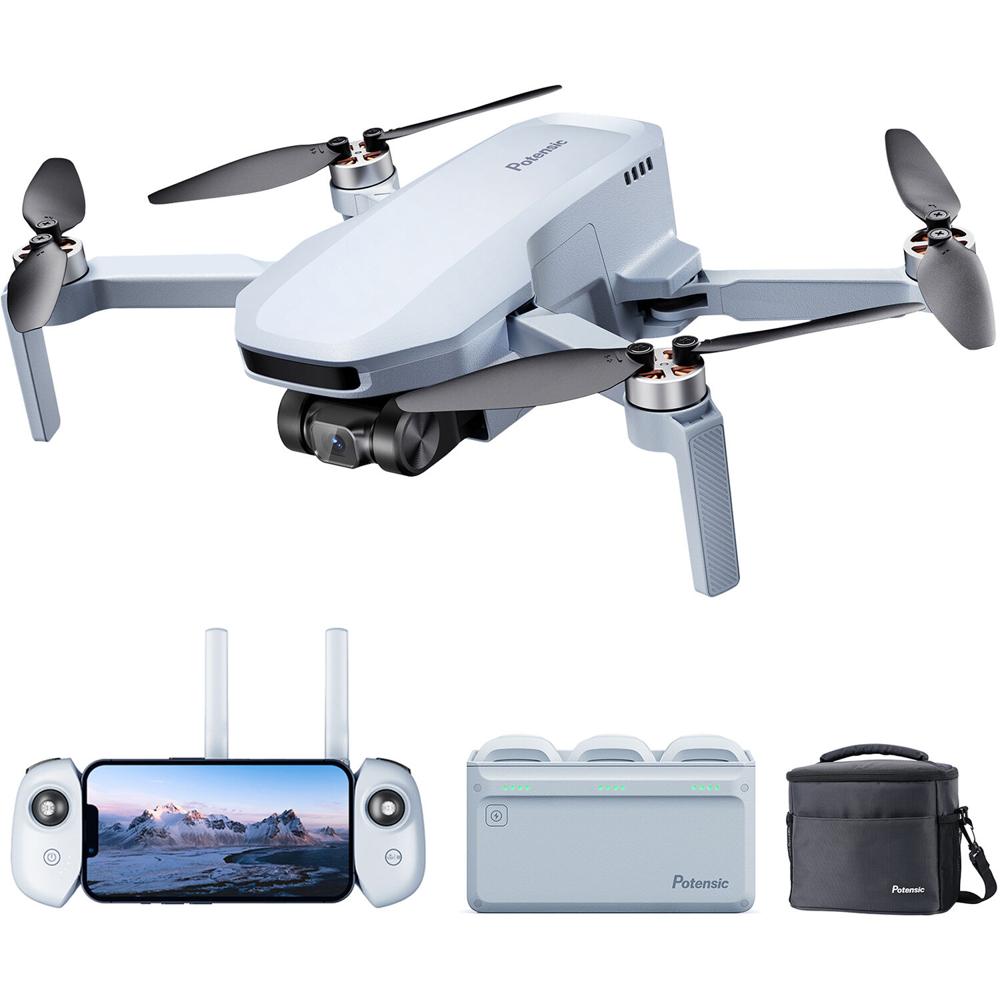 Potensic Drone ATOM SE Fly More Combo 4K30, 12MP, 31 Min de Vuelo, Diseño Plegable, Modos