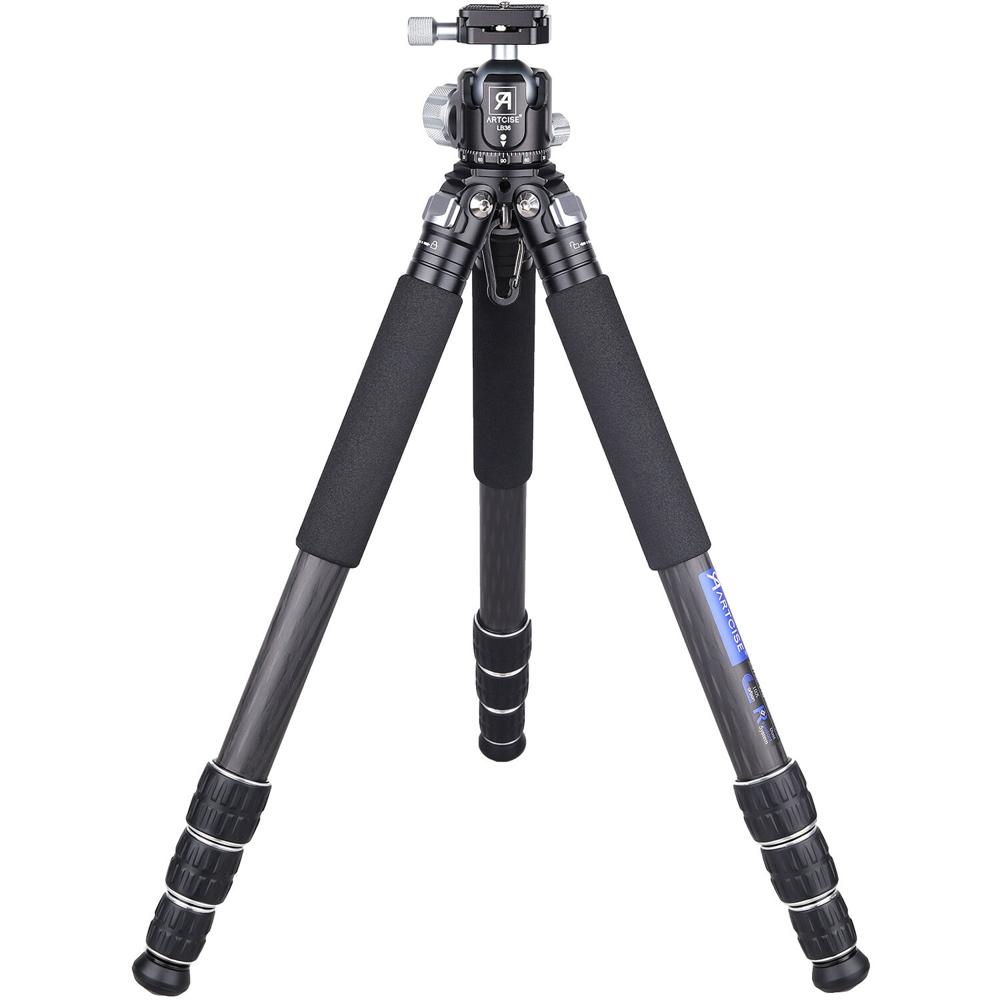 ARTCISE Tripode Carbono CS70C Pro con Cabezal de Bola LB36, Capacidad de Carga 44 lb, Altu