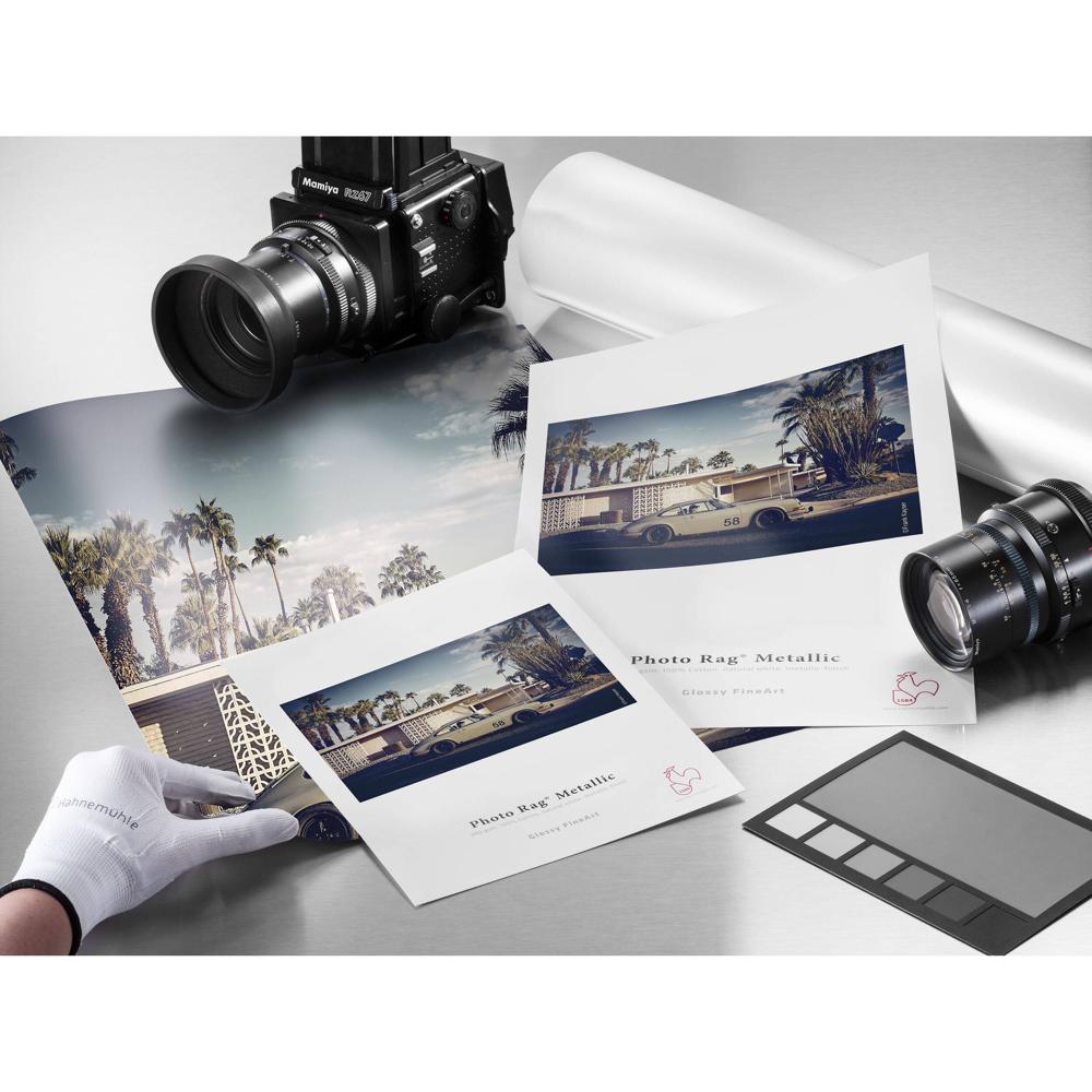 Hahnemuhle Papel Photo Rag Metallic 36"" x 39' - 340 gsm, Acabado Metalizado de Alto Brillo