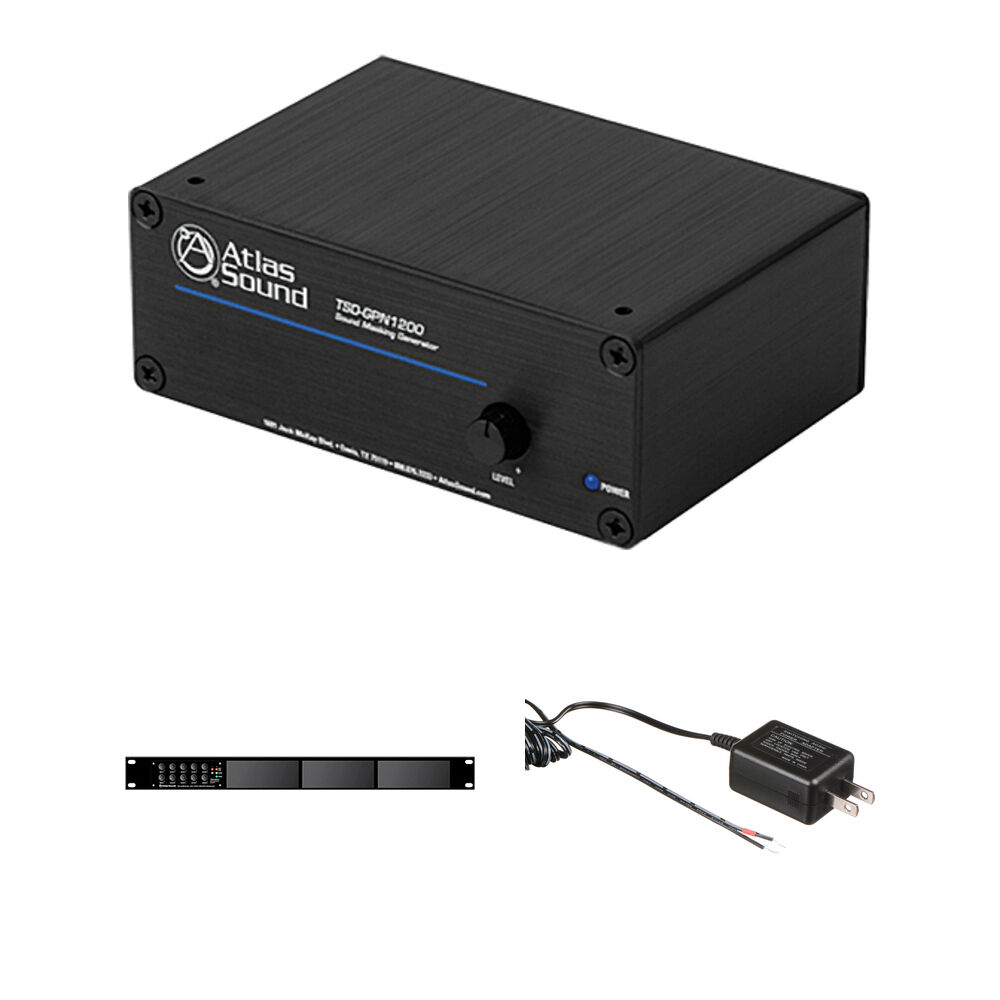 AtlasIED Generador de Enmascaramiento de Sonido TSD-GPN1200 con Fuente de Poder y Kit de M