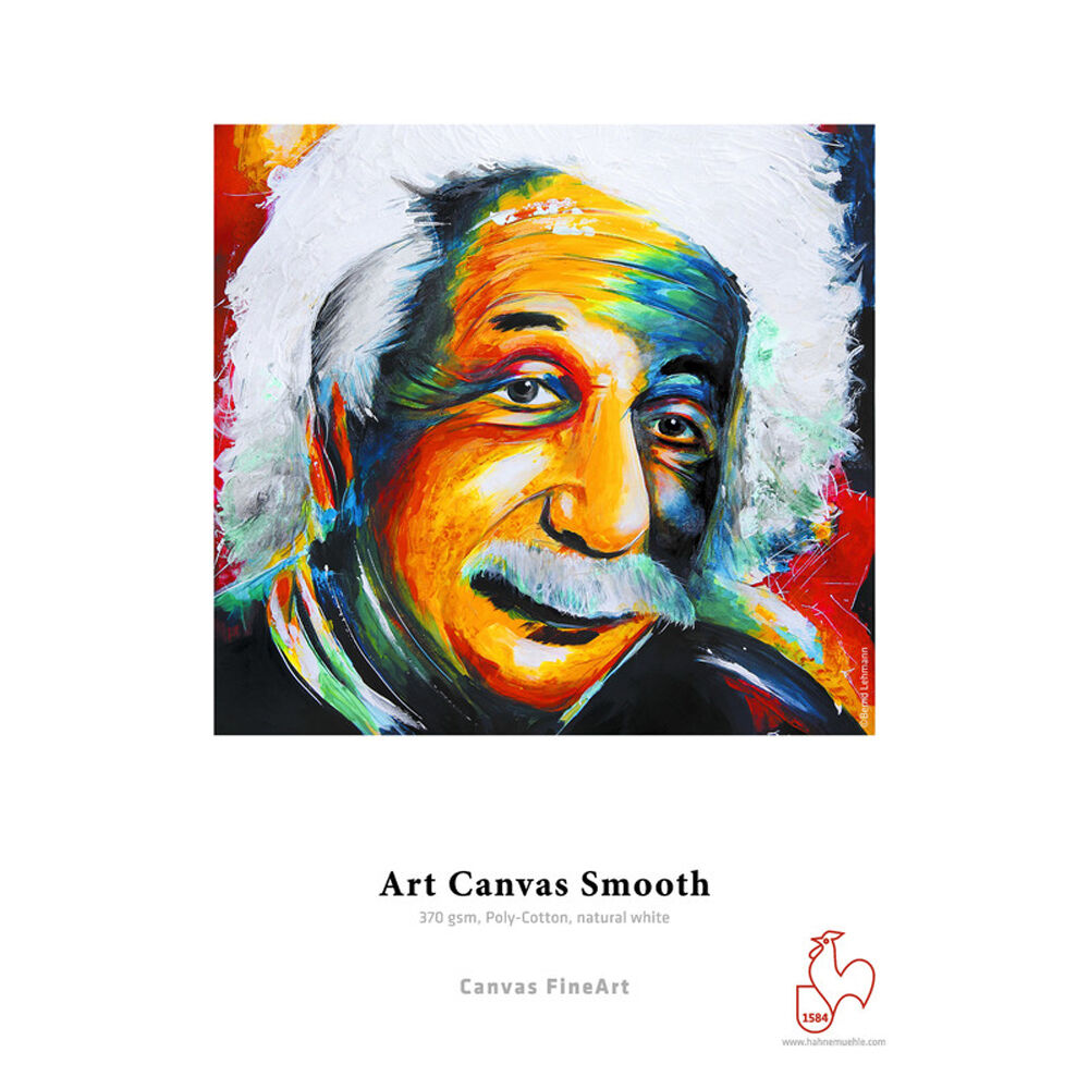 Hahnemuhle Art Canvas Smooth 44"" x 39' - Poliéster y Algodón, 370 gsm, 17.7 mil, Opacida