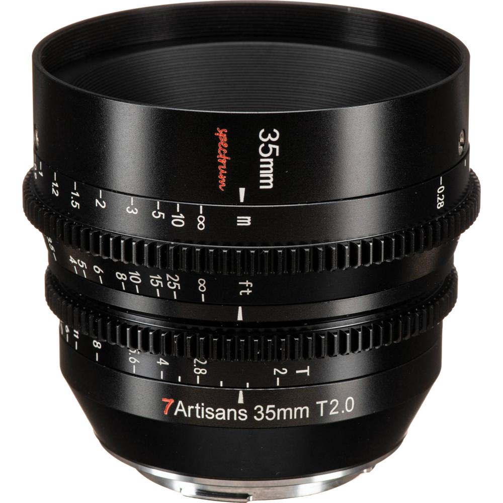 7Artisans L Mount 35mm T2.0 Spectrum Prime Cine Lens - Apertura T2, 82mm Filtro, 10 Lamas