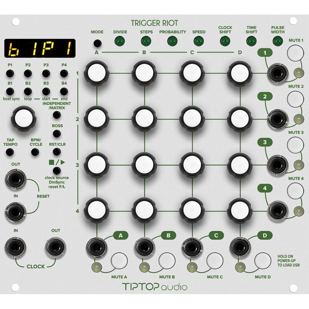 Tiptop Audio Trigger Riot Secuenciador Eurorack 28 HP, Generador de Pulsos y Triggers Comp