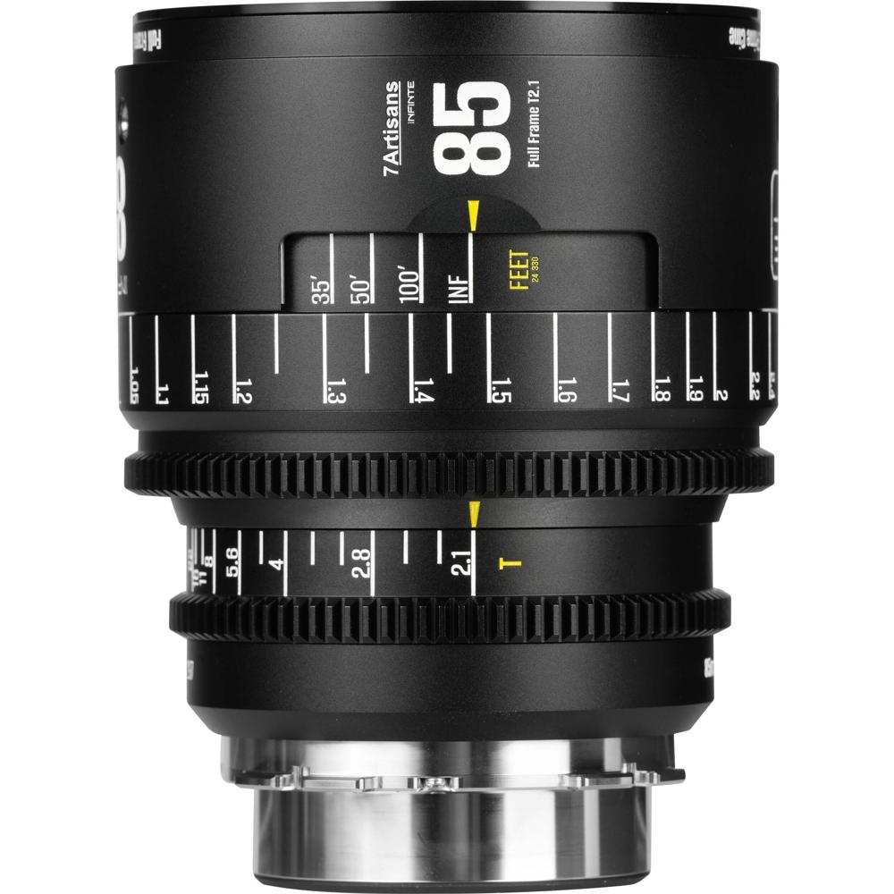 7Artisans INFINTE 85mm T2.1 Cine Lens ARRI PL - Full Frame, 29.1° FOV, 11 Lâminas de Dia