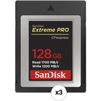 SanDisk Tarjeta CFexpress Type B 128GB Extreme PRO - Velocidades de hasta 1700 MB/s de lec