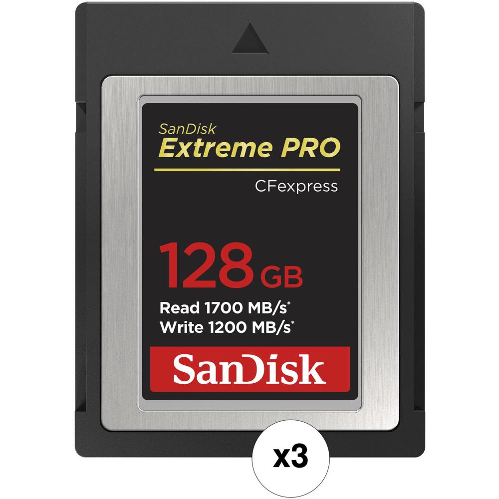 SanDisk Tarjeta CFexpress Type B 128GB Extreme PRO - Velocidades de hasta 1700 MB/s de lec