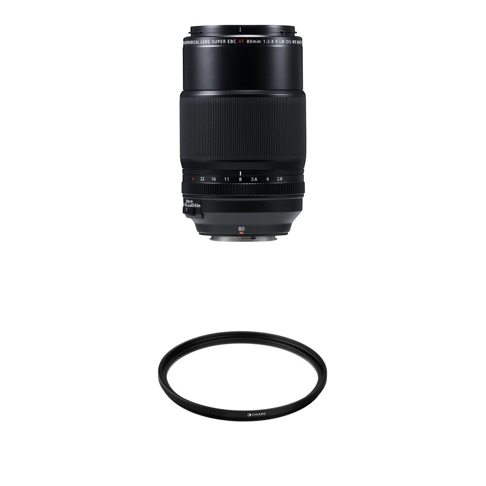 FUJIFILM XF 80mm f/2.8 R LM OIS WR Macro Lens - X-Mount, 1:1 Magnification, Estabilizació