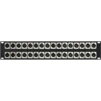 My Custom Shop Patch Panel XLR Feedthrough 2 RU con 32 Conectores XLR Macho en Frontal y 3