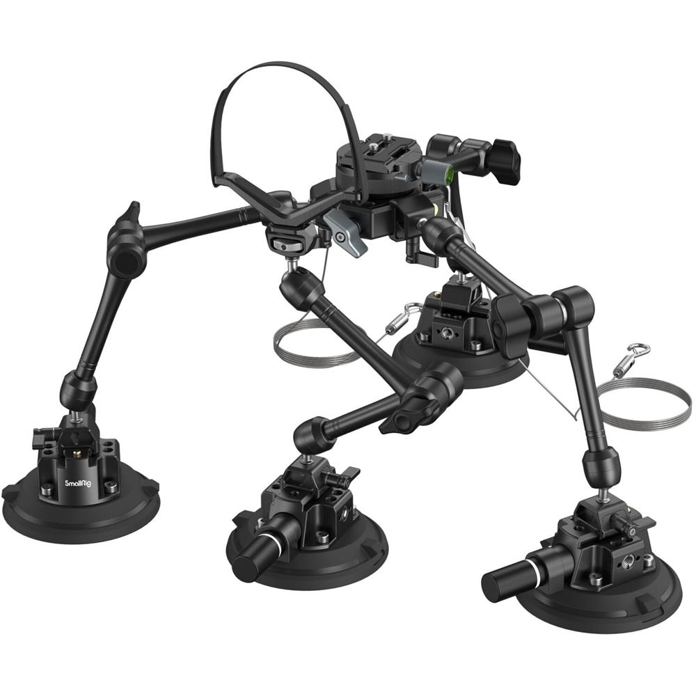 SmallRig Kit de Montaje de Cámara SC-15K con Ventosas de 4 Brazos y Carga de 22 lb