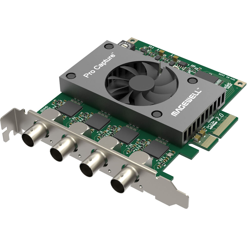 Magewell Pro Capture Quad SDI Card 4-Channel PCIe Gen2 x4, 4 x BNC, Soporte para Windows,