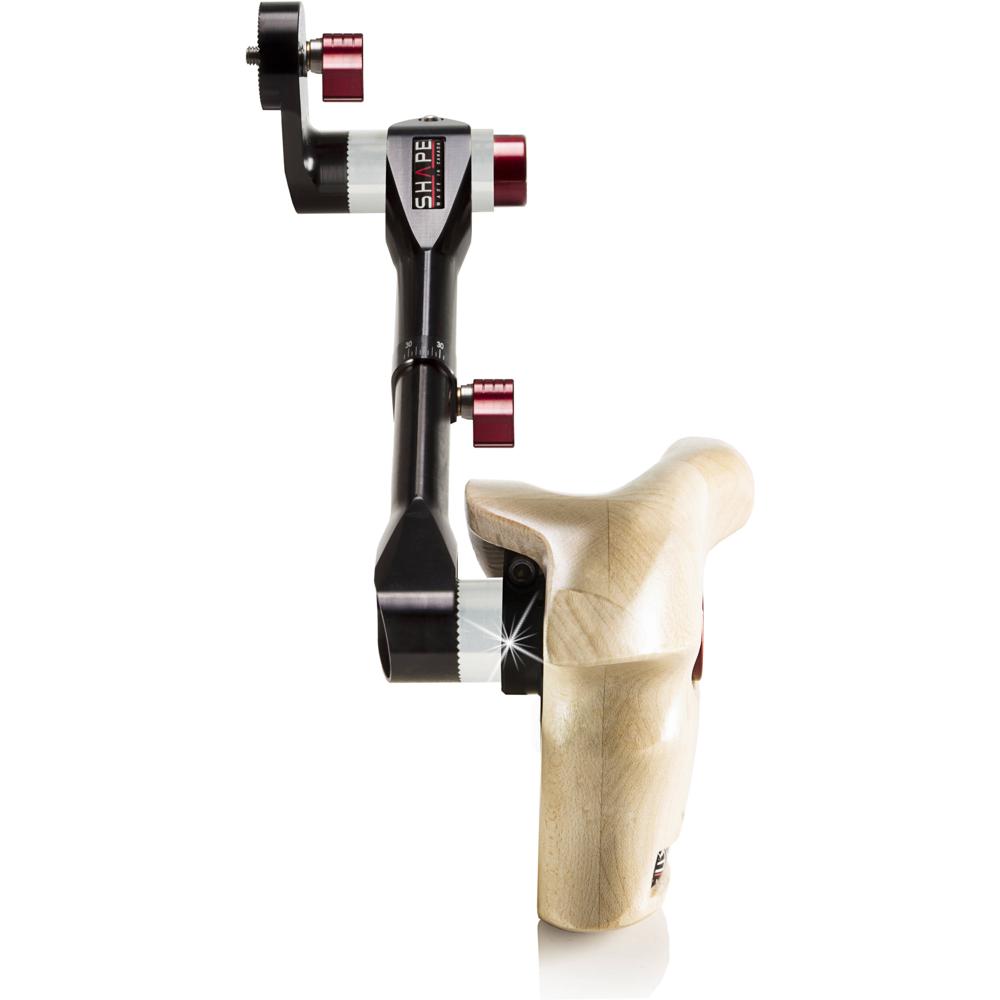 SHAPE Manija Telescópica de Madera Izquierda para ARRI Rosette - Ajuste Rápido 360°