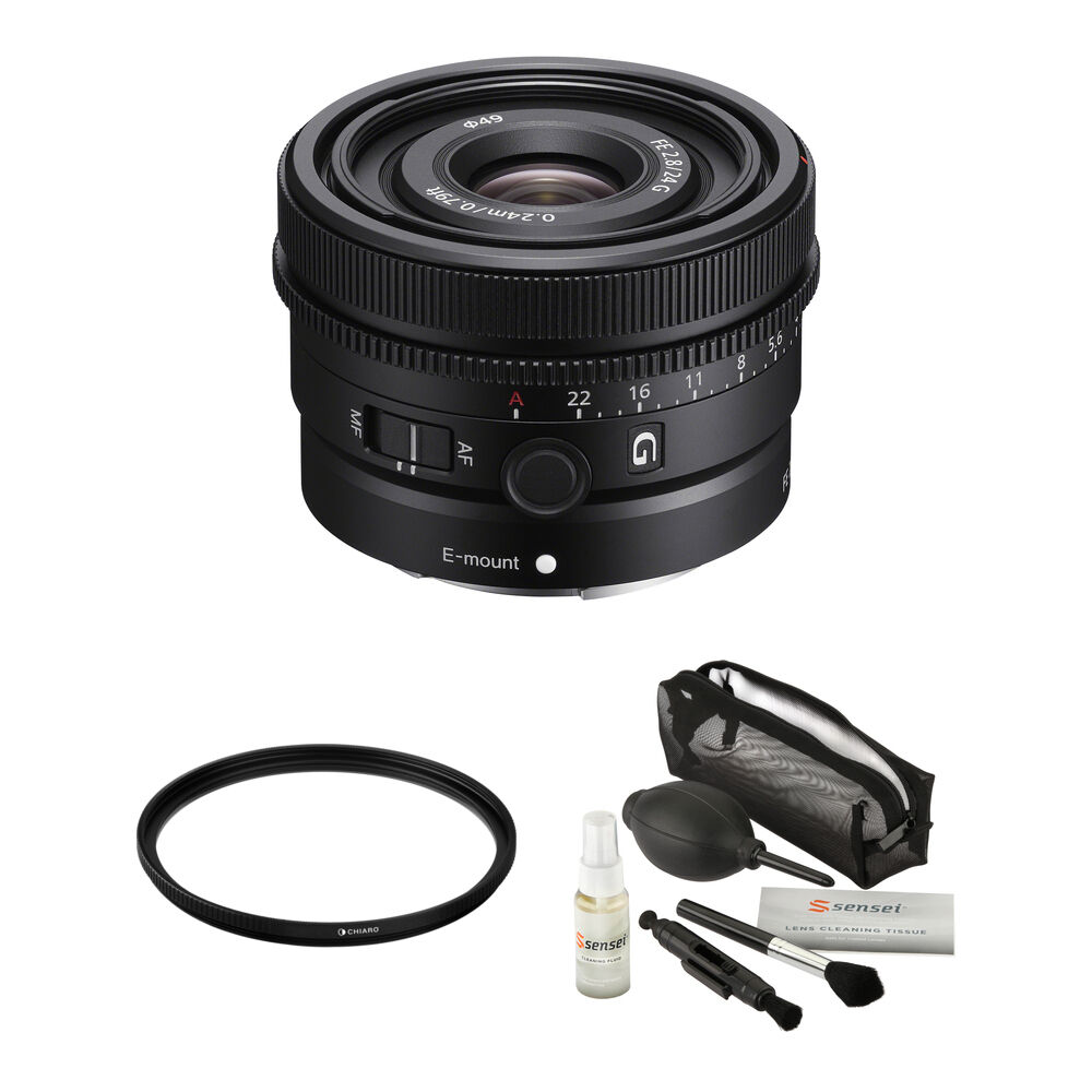 Sony FE 24mm f/2.8 G Lente - E-Mount, Apertura f/2.8 a f/22, Resistente al Polvo y la Hume
