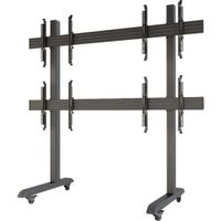 ViewZ Soporte de Piso para Video Wall 49-55"" - Ajuste Triaxial, Diseño Abierto, VESA 100x