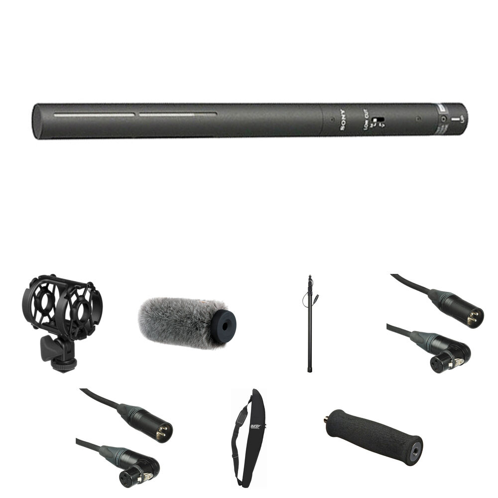Sony ECM-674 Micrófono Shotgun con Kit de Grabación para Ubicación