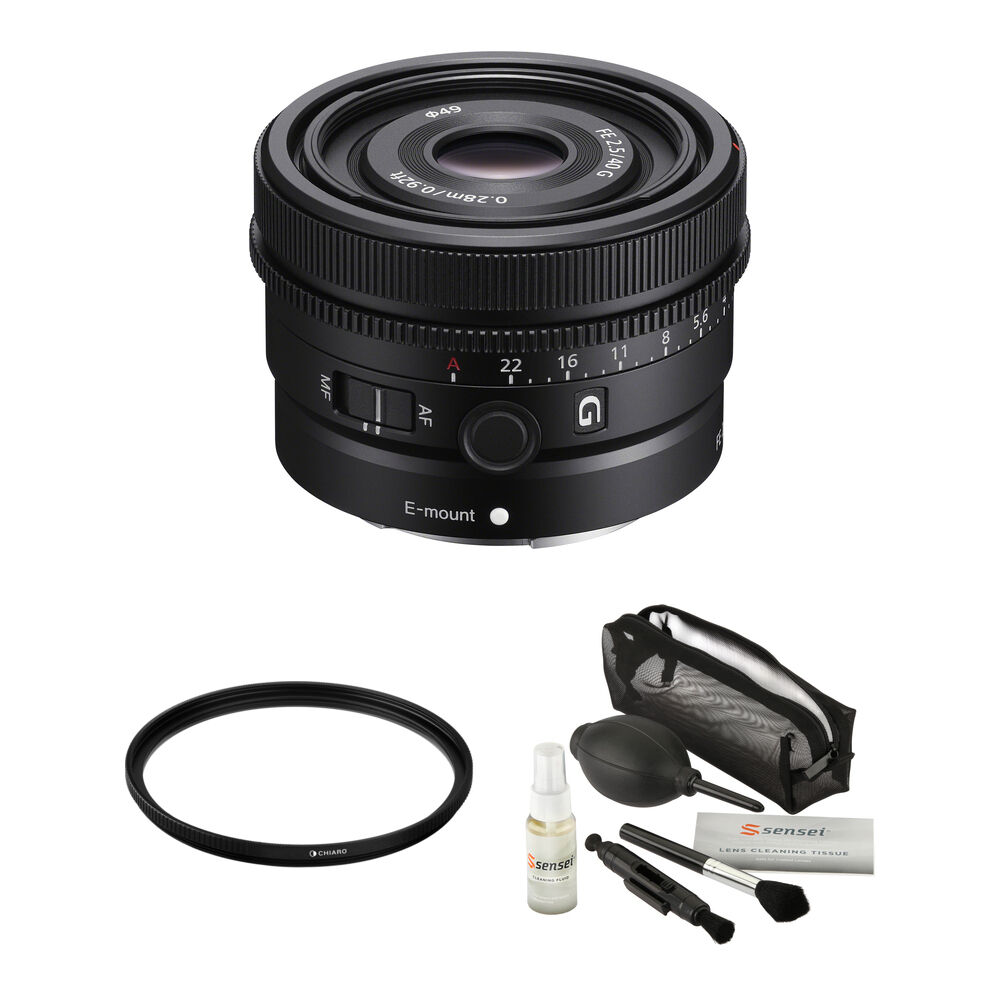 Sony FE 40mm f/2.5 G Lente con Filtro - E-Mount, Apertura f/2.5 a f/22, Resistente al Polv