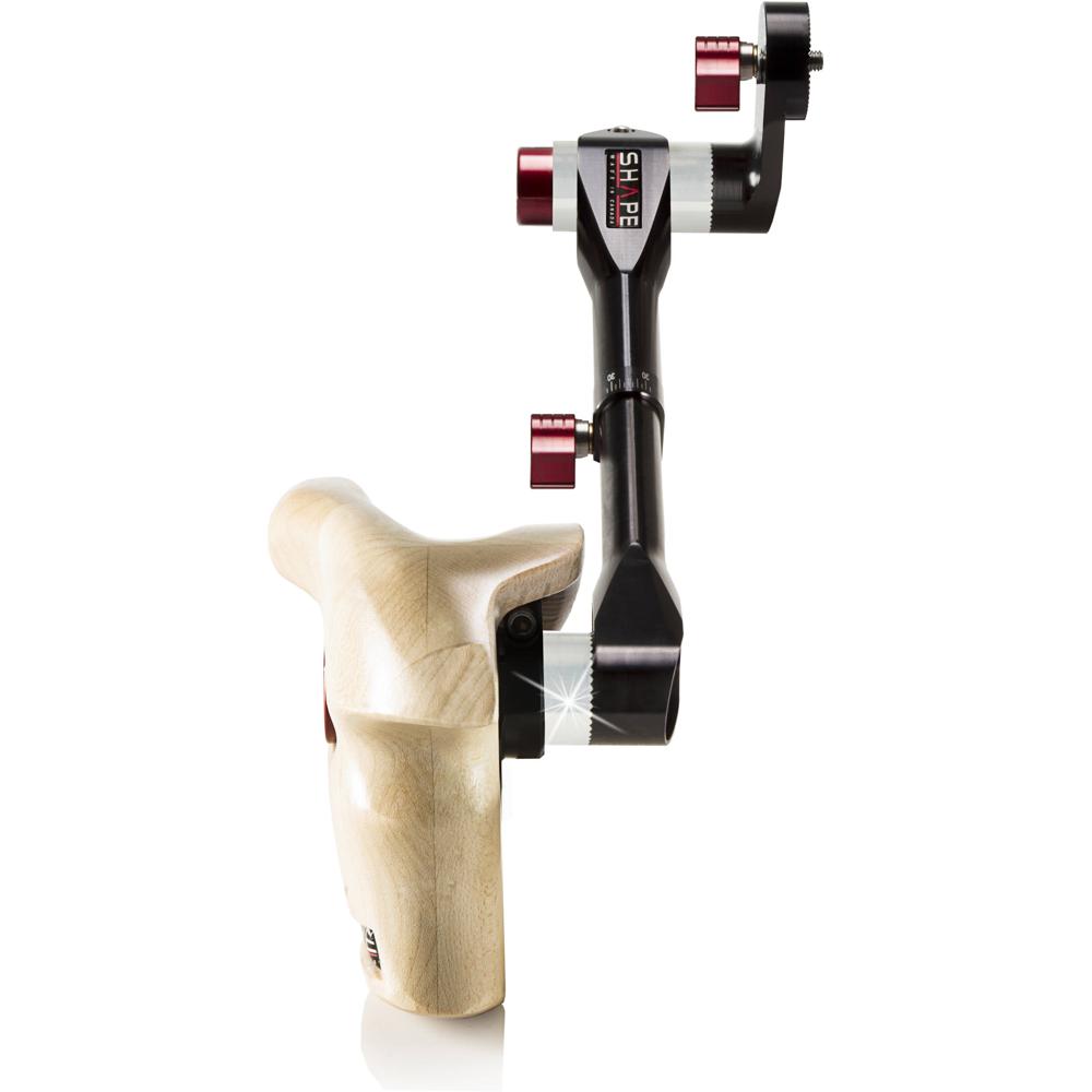 SHAPE Manija Telescópica de Madera para ARRI Rosette con Ajuste Rápido 360°