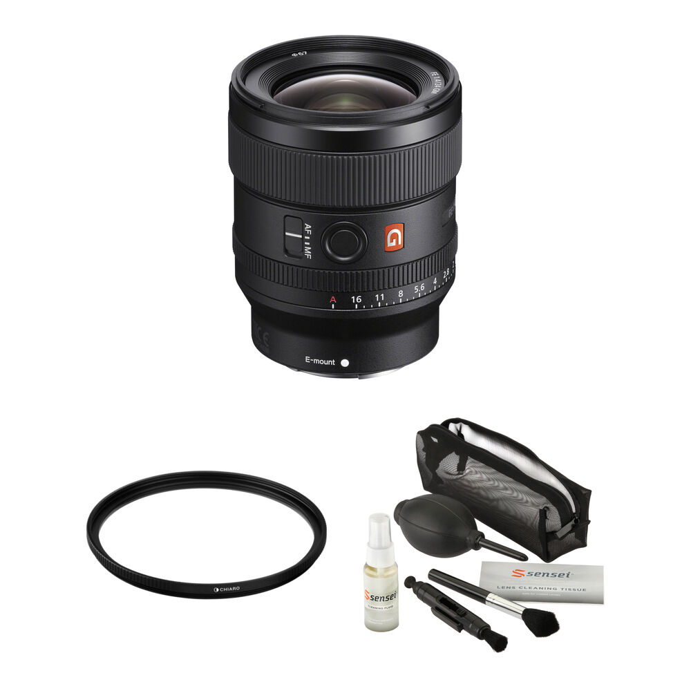 Sony FE 24mm f/1.4 GM - Lente Gran Angular con Filtro UV 67mm