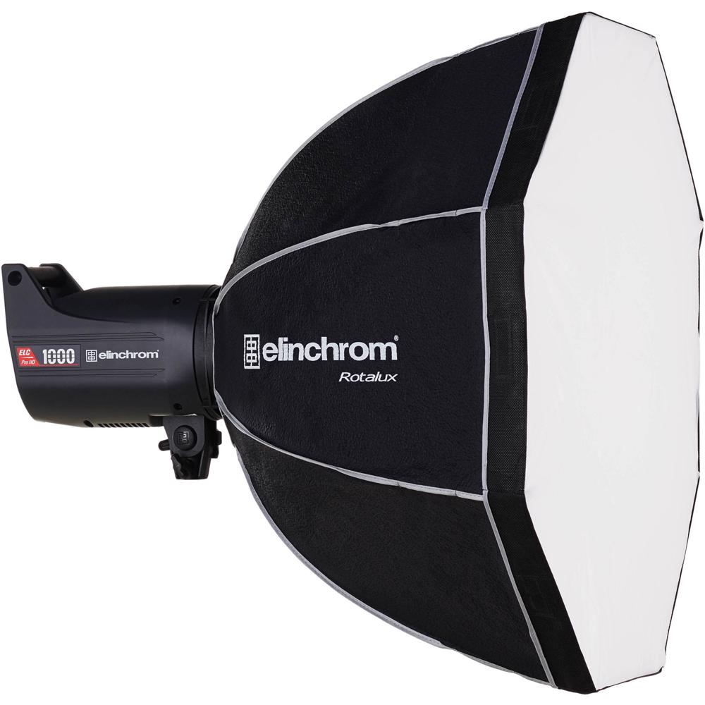 Elinchrom Rotalux Deep Octabox 27.5"" Softbox 8-Sided con Interior Plateado y Difusores Rem