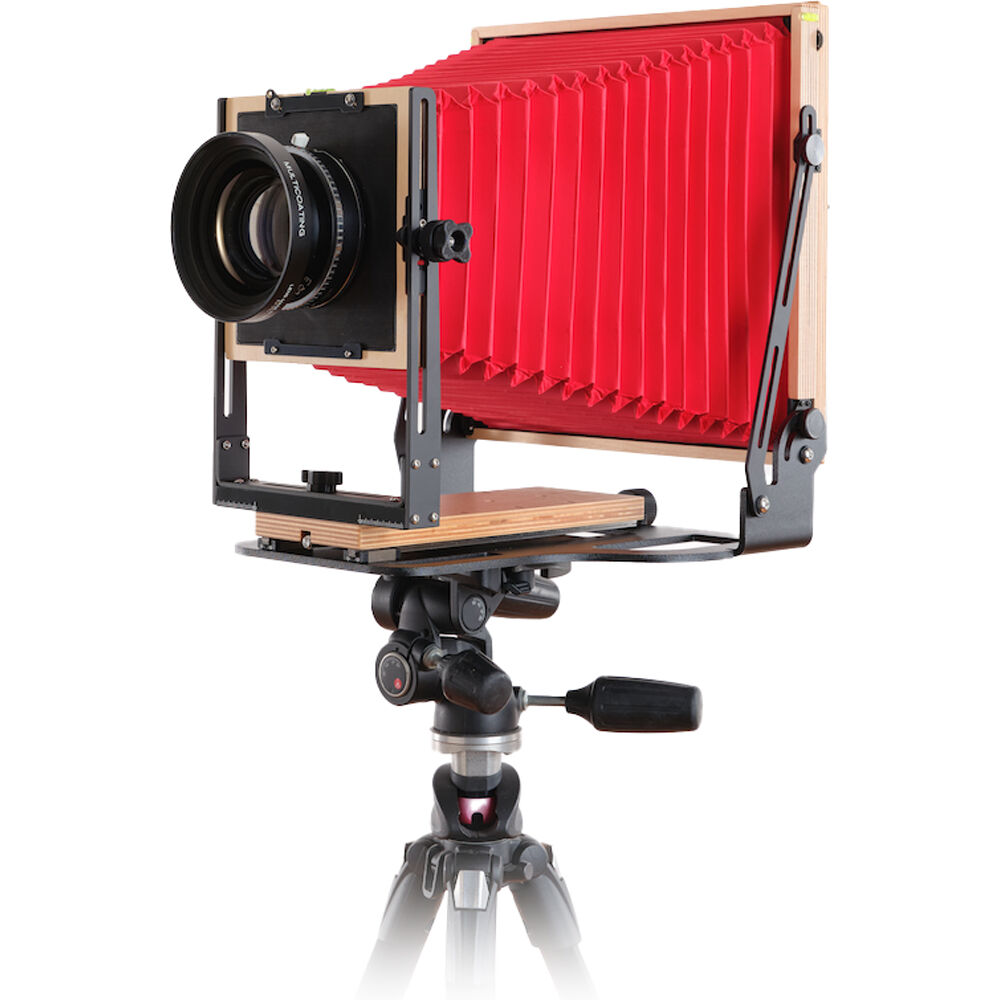 Intrepid Cámara 8 x 10 View Camera - Campana Ligera con Fuelles Removibles y Enfoque Line