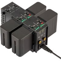 Watson Kit de Baterías NP-F970 de Alta Capacidad con Cargador de 6 Bahías L-Train