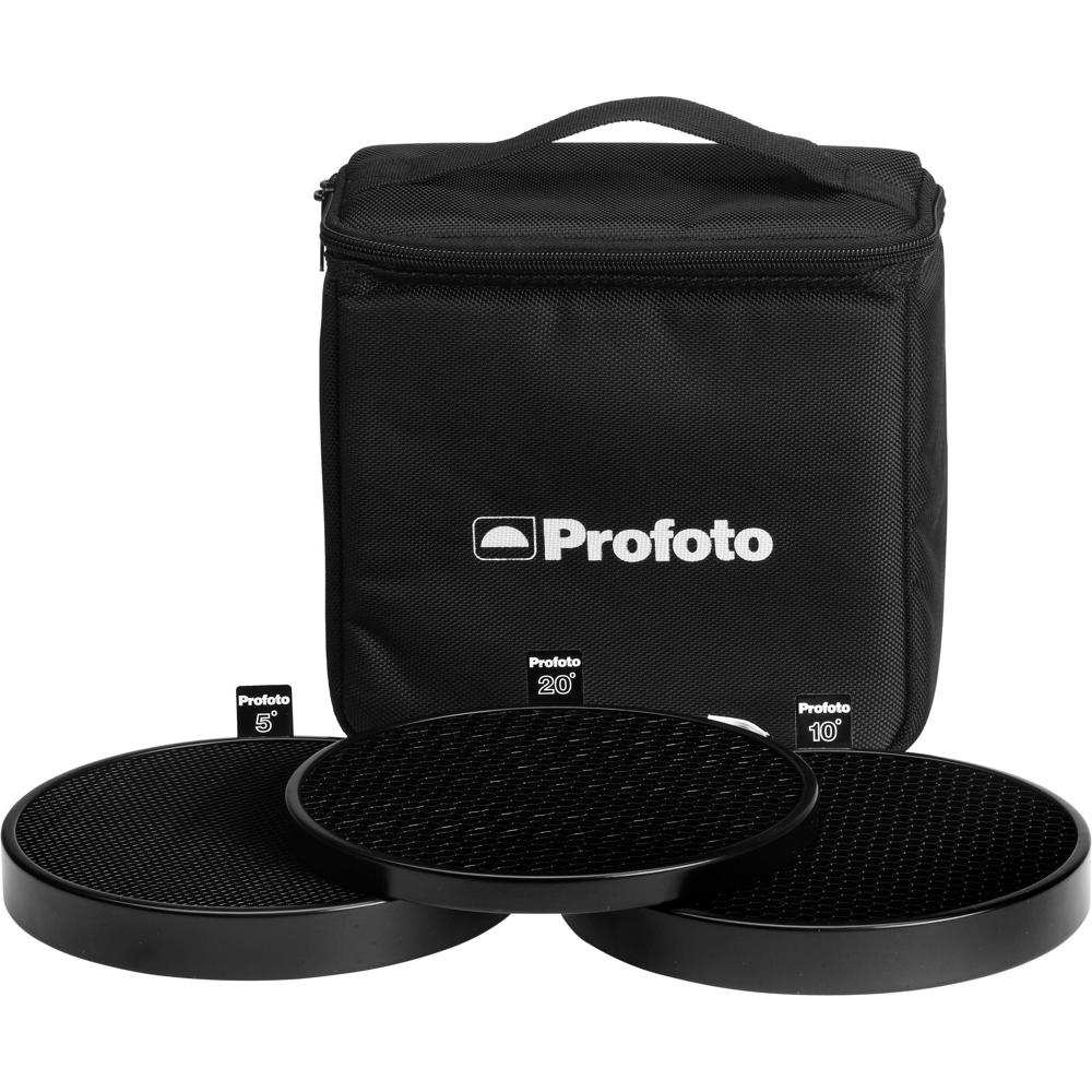 Profoto Grid Kit para Zoom Reflector 2 - 3 Rejillas 5°, 10°, 20° con Bolsa de Almacenam