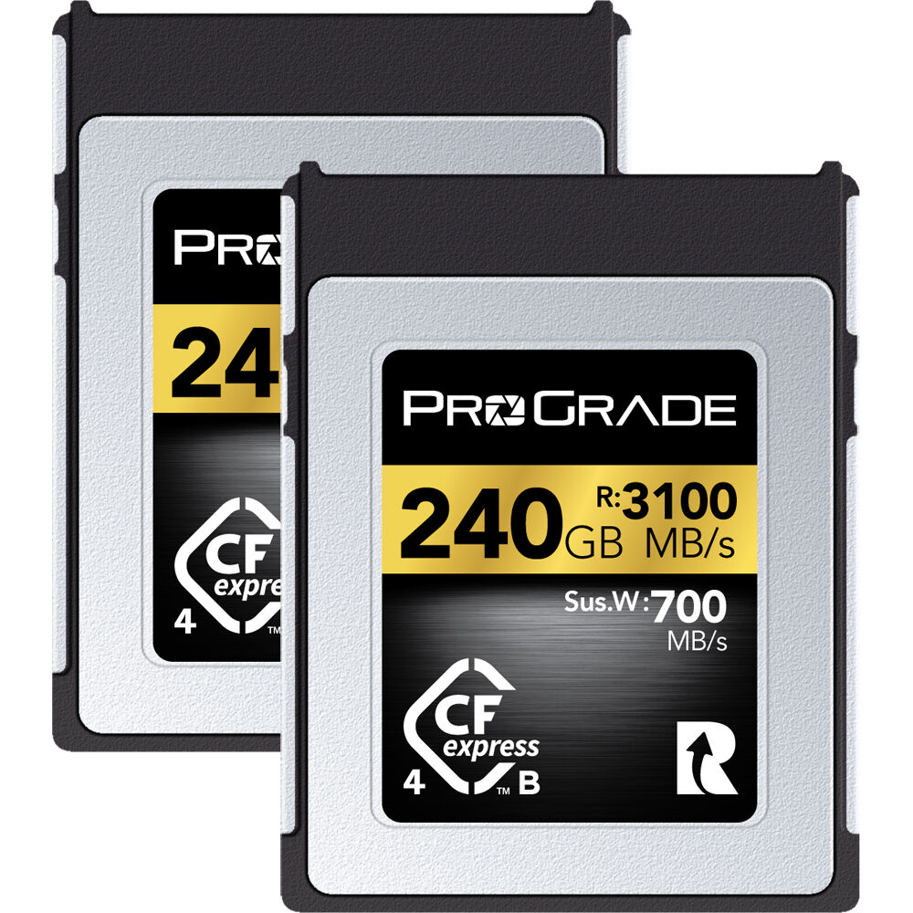 ProGrade Digital Tarjeta de Memoria CFexpress 4.0 Type B Gold 240GB - 2 Pack, Velocidades