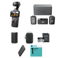 DJI Osmo Pocket 3 Vlog Combo Kit - Cámara Gimbal 4K120, Micrófono Inalámbrico y Baterí