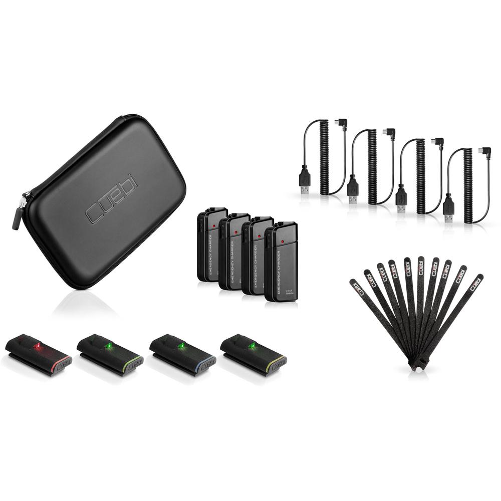 Cuebi Luces Tally Inalámbricas Modelo Set de 4 - Sistema Tally Multicámara Wi-Fi 2.4 GHz