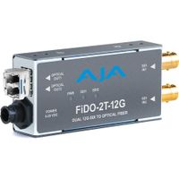 AJA Transmisor de Fibra 12G-SDI FiDO-2T-12G con 2 Canales, Conexiones LC, Resolución 4096