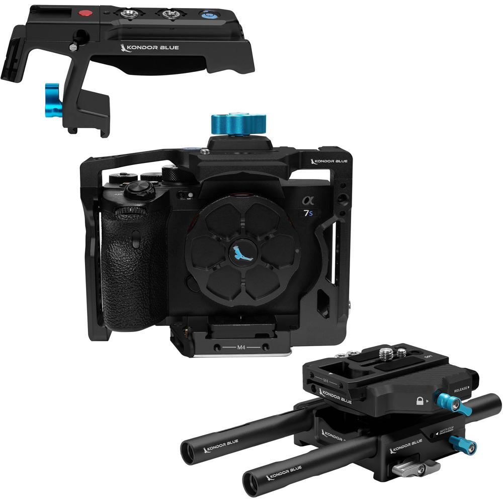 Kondor Blue Base Rig MK II para Sony a1/a7 Series - Raven Black, con Cage, Baseplate ARRI