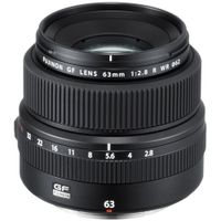 FUJIFILM GF 63mm f/2.8 R WR Lens - Montura G, Abertura f/2.8 a f/32, Sellado contra Polvo
