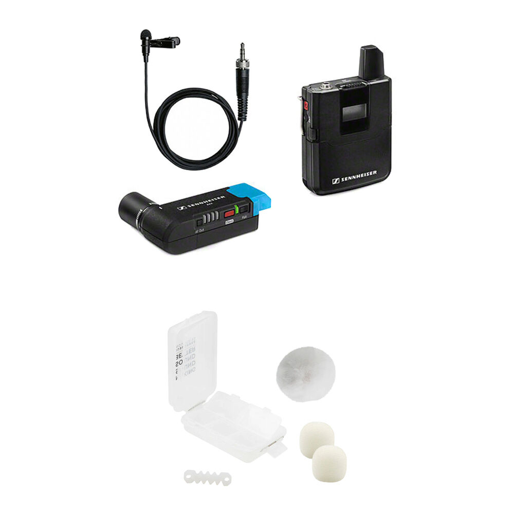 Sennheiser AVX-ME2 SET Micrófono Lavalier Inalámbrico Digital con Protección para Vient