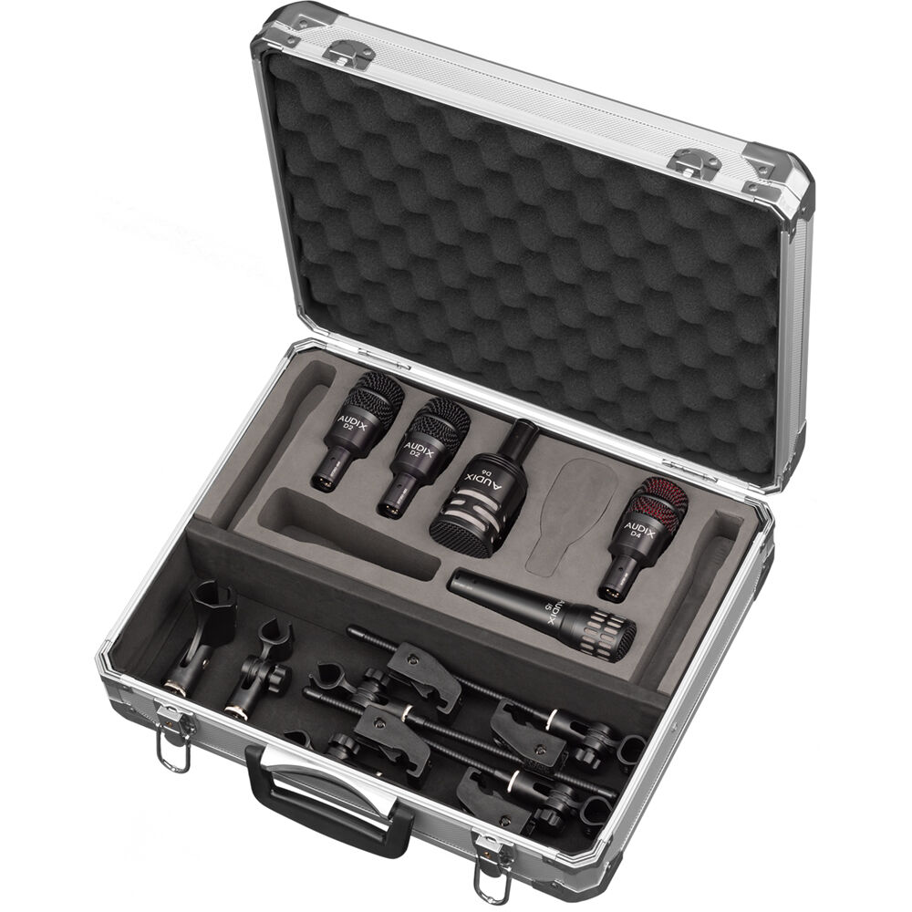 Audix DP5A Paquete Completo de Micrófonos para Batería - Incluye Micrófonos i5, D4, D2