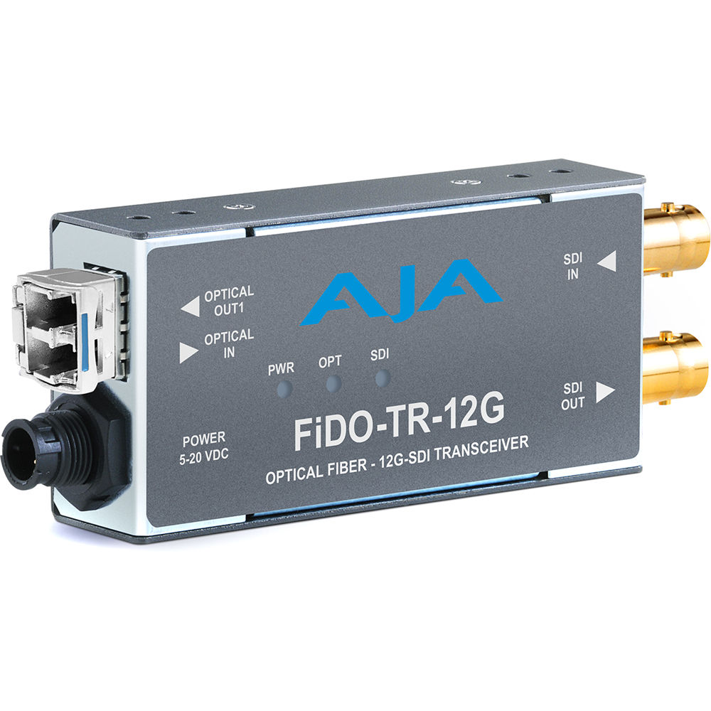 AJA Transceptor de Fibra Monomodo LC 12G-SDI de 1 Canal