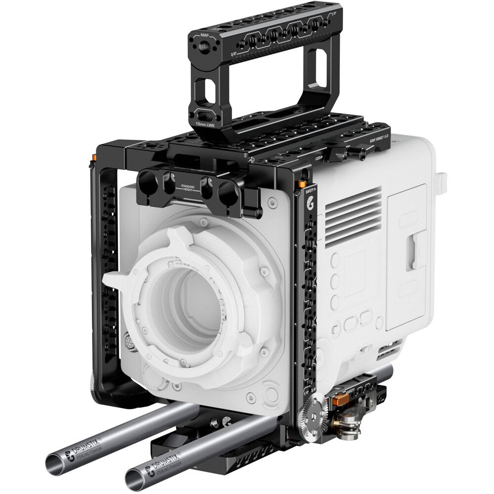 Bright Tangerine Base Cine Kit Mk II para Sony VENICE 1 y 2 - Placa Base 15mm LWS, Manija