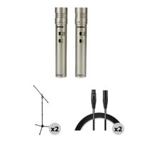 Shure KSM137/SL ST PAIR Micrófono Cardioide Condensador con Soportes y Cables XLR