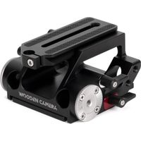 Wooden Camera Baseplate 15mm LWS para RED KOMODO con Soporte de Adaptador de Lente y Roset