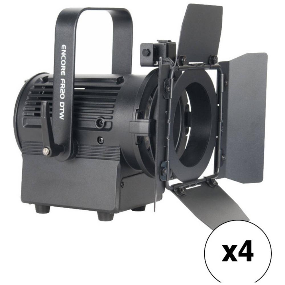 American DJ Encore FR20 DTW 17W LED Fresnel 3000K con Dim-to-Warm y Filtro de Escarcha