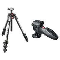 Manfrotto Trípode de Carbono MT190CXPRO4 con Cabezal Joystick 324RC2 y Sistema de Liberac
